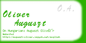 oliver auguszt business card